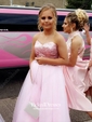 Classy Princess Sweetheart Tulle Sequined Beading Floor-length Prom Dresses