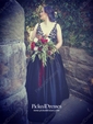 Amazing A-line V-neck Satin Sweep Train with Beading Royal Blue Prom Dresses