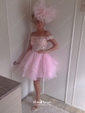 Princess Off-the-shoulder Organza Tulle Short/Mini Appliques Lace Cute Bridesmaid Dresses