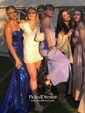 Sheath/Column Sweetheart Sweep Train Sequined Sequins Prom Dresses