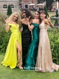 Sheath/Column Sweetheart Sweep Train Sequined Sequins Prom Dresses