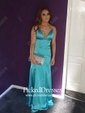 Trumpet/Mermaid V-neck Sweep Train Prom Dresses