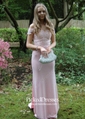 Sheath/Column Off-the-shoulder Sweep Train Jersey Beading Prom Dresses