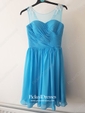 Light Slate Gray Chiffon Tulle with Appliques Lace Knee-length New Bridesmaid Dress